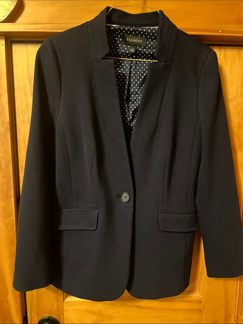 Talbots Navy One-Button Women's Blazer - Size 4